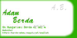 adam berda business card